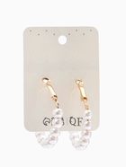 Серьги кольца с жемчугом QF «Нежность жемчуга», d=3.5 см, белые в золоте - Фото 6