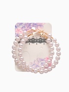 Серьги кольца с жемчугом QF «Нежность жемчуга», d=5.5 см, белые в золоте - Фото 5