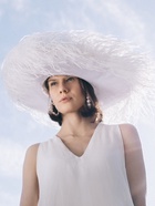 Серьги кольца с жемчугом QF «Нежность жемчуга», d=8 см, белые в золоте 4441914