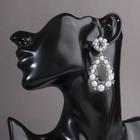 Серьги с жемчугом «Высота», цвет белый в серебре - Фото 1