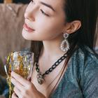 Серьги с жемчугом «Высота», цвет белый в серебре - Фото 2