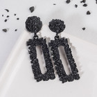 Серьги металл «Карибы», цвет чёрный - Фото 1