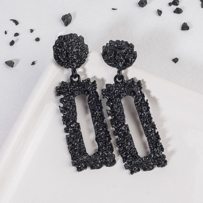 Серьги металл «Карибы», цвет чёрный