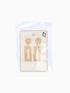 Серьги металл «Карибы» прямоугольные, цвет золото - фото 68041600