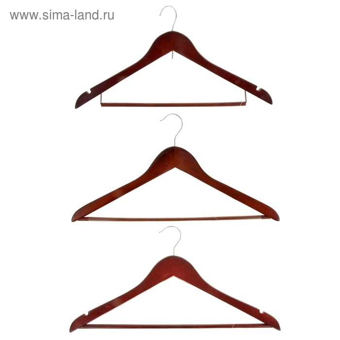 Плечики для одежды с перекладиной «Вишневое дерево», размер 46-48 см, цвет МИКС - Фото 1