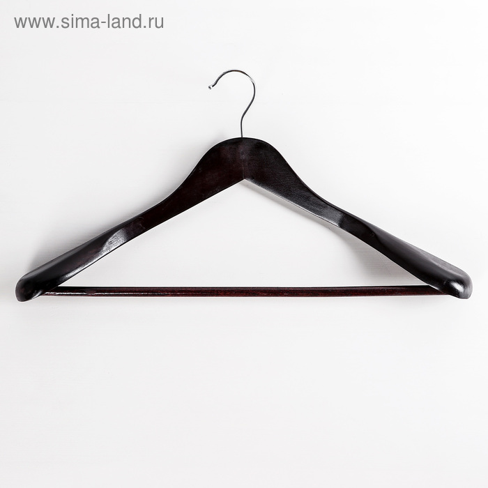 Плечики с перекладиной для верхней одежды, размер 48-50, цвет вишневый - Фото 1