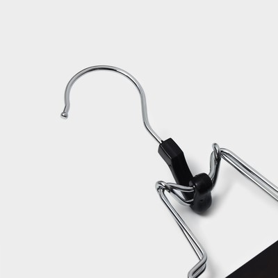 Вешалка для брюк и юбок Доляна, 25×16.5 см, зажим, тёмное дерево