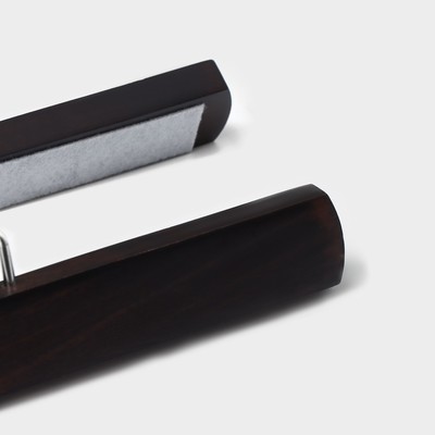 Вешалка для брюк и юбок Доляна, 25×16.5 см, зажим, тёмное дерево