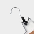 Вешалка для брюк и юбок Доляна, 25×16.5 см, зажим, светлое дерево - Фото 4