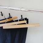 Вешалка для брюк и юбок Доляна, 25×16.5 см, зажим, светлое дерево - Фото 2