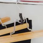 Вешалка для брюк и юбок Доляна, 25×16.5 см, зажим, светлое дерево - Фото 7