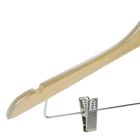 Плечики с зажимами, размер 48-50, цвет светлое дерево - Фото 2