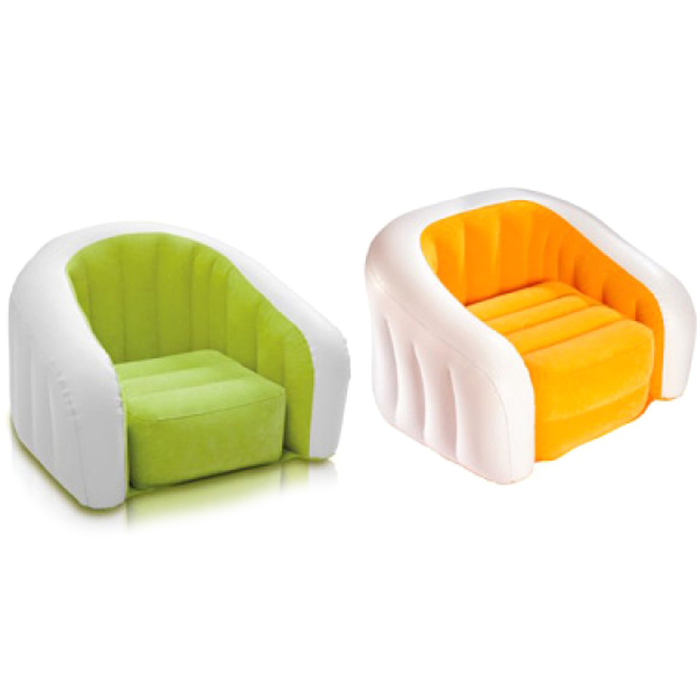 Кресло надувное, флок 97х76х69 см, от 6 лет, цвета МИКС 68571NP INTEX - Фото 1
