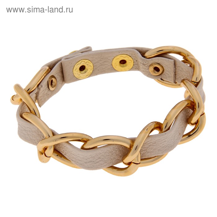 Браслет Style с цепью, цвет белый - Фото 1