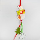 Набор для создания новогодней подвески «Снеговик с подарками» - Фото 2