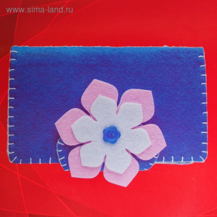 Кошелька из фетра «Цветочек», своими руками - Фото 1