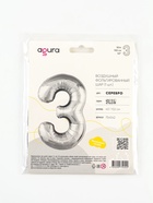 Воздушный шар фольгированный 40" «Цифра 3» 4570480 - фото 319893605
