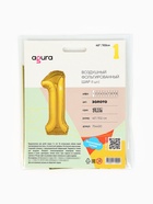 Воздушный шар фольгированный 40" «Цифра 1» - фото 59314353