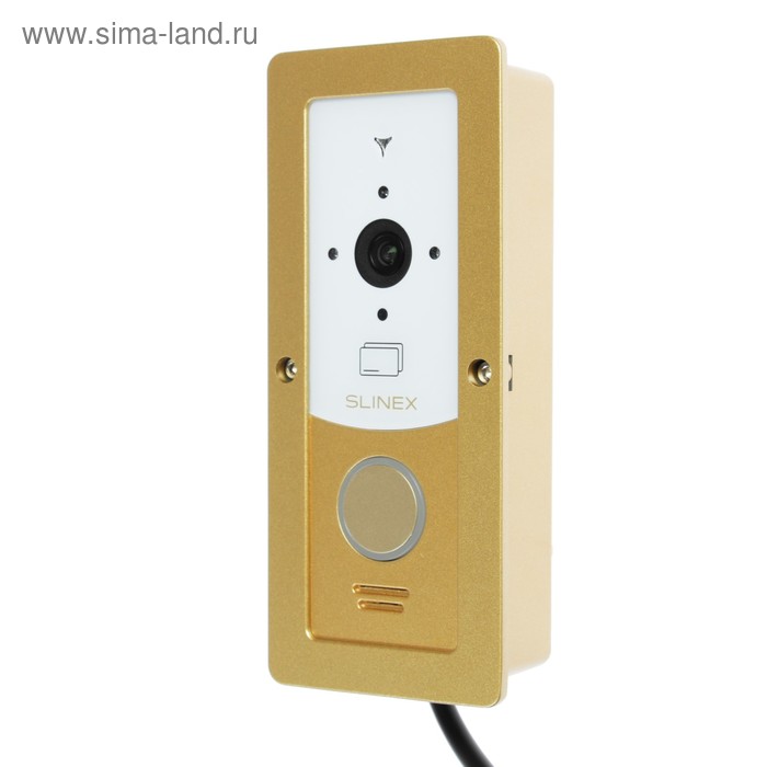 Вызывная панель видеодомофона SLINEX ML-20CR, наружная, 100 град, 960 ТВЛ, ИК, бело-золотая - Фото 1