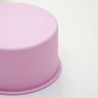 Форма силиконовая для выпечки Доляна «Круг», 10×6 см, цвет розовый - Фото 4