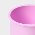 Форма для выпечки Доляна «Круг», силикон, 10×6 см, цвет розовый - Фото 4