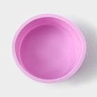 Форма силиконовая для выпечки Доляна «Круг», 9,5×5,4 см, цвет розовый - Фото 3
