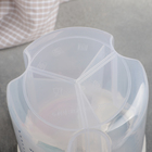 Банка пластиковая для сыпучих продуктов, 3 отсека, 12,5×15,5 см, цвет МИКС - Фото 4