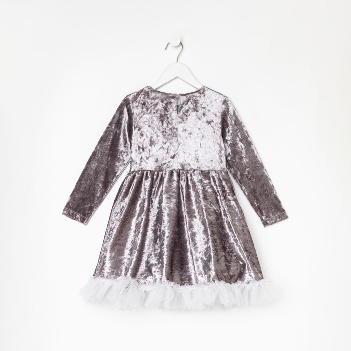 Платье для девочки нарядное KAFTAN «Куколка», цвет серый, рост 86-92, размер 28 - фото 1886414314