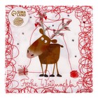 Салфетки новогодние бумажные «Олень», 33×33 см, набор 20 шт. - Фото 4