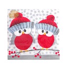 Салфетки новогодние бумажные «Совушки в шапочках», 33×33 см, набор 20 шт. - Фото 3