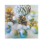 Салфетки новогодние бумажные «Ёлочные игрушки», 33×33 см, набор 20 шт. - Фото 3