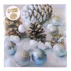 Салфетки новогодние бумажные «Ёлочные игрушки», 33×33 см, набор 20 шт. - Фото 4