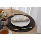 Салфетка сервировочная на стол Доляна «Лофт», d=38 см, коричневая - Фото 5