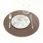 Салфетка сервировочная на стол Доляна «Лофт», d=38 см, цвет коричневый - Фото 5