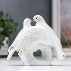 Фигурка керамика «2 голубя на камушке», стразы, 9×10×3.7 см - Фото 4