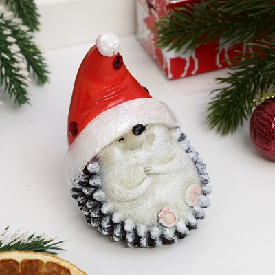 Фигурка полистоун «Ёжик новогодний», 11×7×9 см