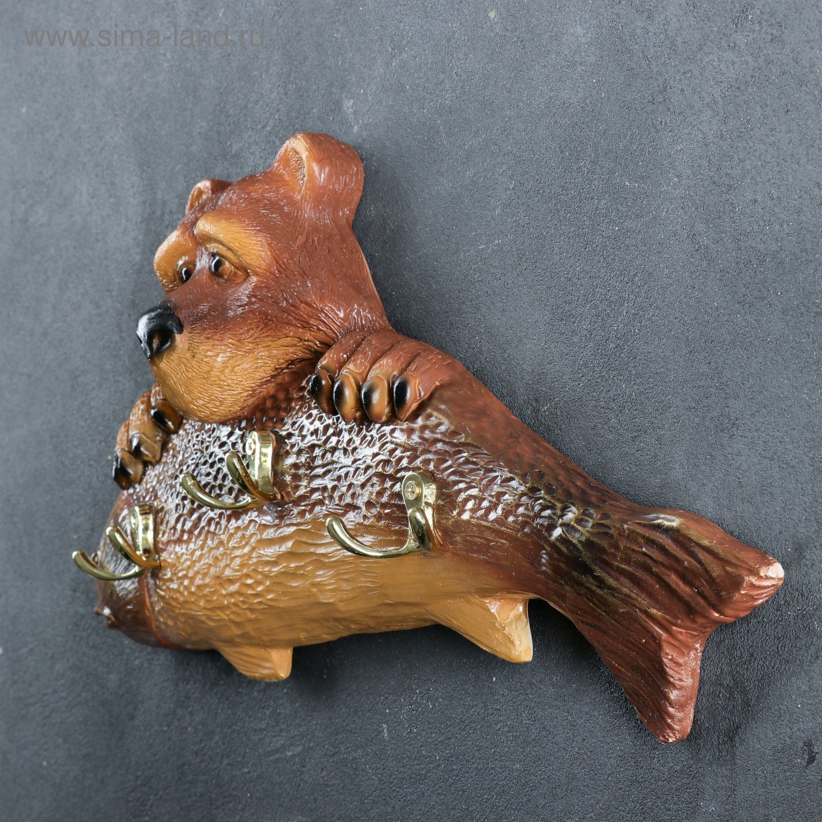 1 22 рыба. Ключница медведь с рыбой. Статуэтка r04262.22-рыба. Чудесная вешалка "медведь". Декоративная вешалка с медведь с рыбой во рту и градусником.
