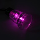 Гирлянда "Нить" улично-комнатная с насадками "Колокол", 5м, LED(IP44)-40-220V, 8 режимов, нить тёмная, свечение розовое - Фото 5