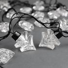 Гирлянда «Нить» 5 м с насадками «Ёлка», IP44, тёмная нить, 40 LED, свечение белое, 8 режимов, 220 В - Фото 2