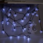 Гирлянда «Нить» 5 м с насадками «Ёлка», IP44, тёмная нить, 40 LED, свечение белое, 8 режимов, 220 В - Фото 3