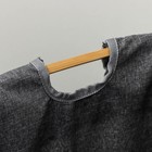 Корзина для белья Доляна «Лён», с крышкой, 37×43×66 см, серая - Фото 3