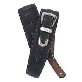 

Ремень для гитары Planet Waves 25LBB00 кожаный, черный, декоративная пряжка