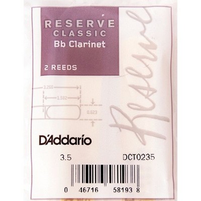 Трости Rico DCT02355 Reserve Classic для кларнета Bb, размер 3.5+, 2шт.