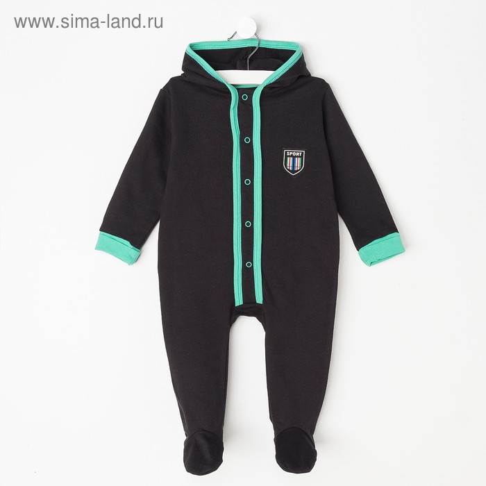 Комбинезон для мальчика, черный, рост 62-40 - Фото 1