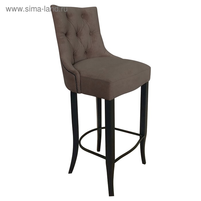 Барный стул «Верона 2», ткань велюр, опоры венге, цвет шоколад - Фото 1
