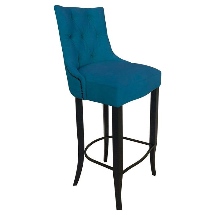 Барный стул «Верона 2», ткань велюр, опоры венге, цвет океан