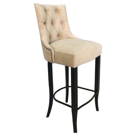 Барный стул «Верона 2», ткань велюр, опоры венге, цвет боне