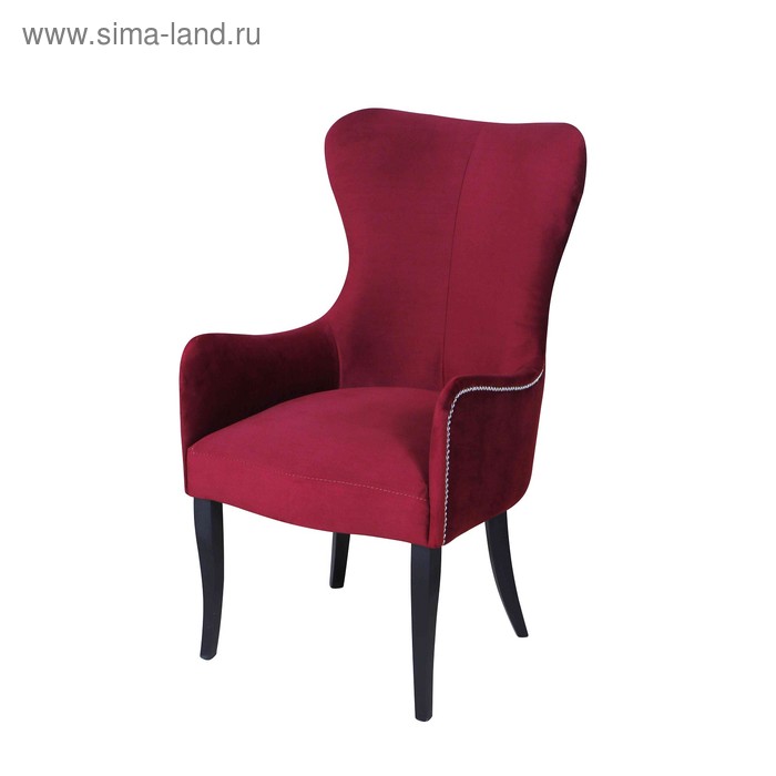 Кресло «Лари», ткань велюр, опоры венге, цвет берри - Фото 1