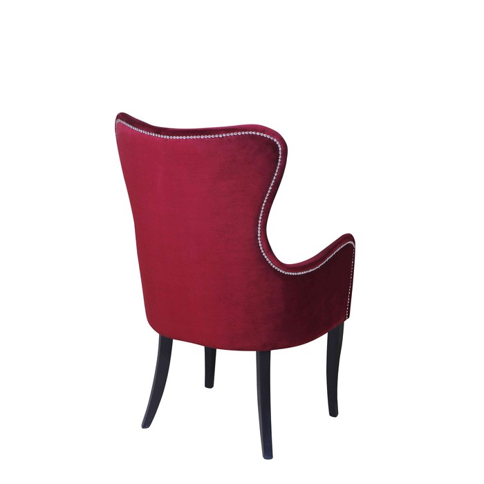 Кресло «Лари», ткань велюр, опоры венге, цвет берри - фото 1908488385