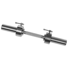 Гриф гантельный, d=50 мм, металлическая ручка/стопорный, 530 мм - Фото 1